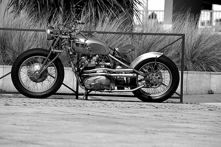 Motorcycle, Wheels, Vehicle, two wheels, transport, leisure, black and white, city, wheel, transportation
