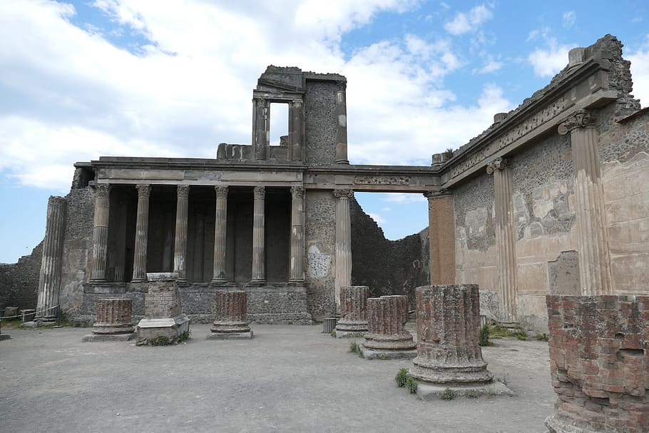 pompeii, italy, naples, antiquity, columnar, places of interest, ruins, excavation, tourism, roman