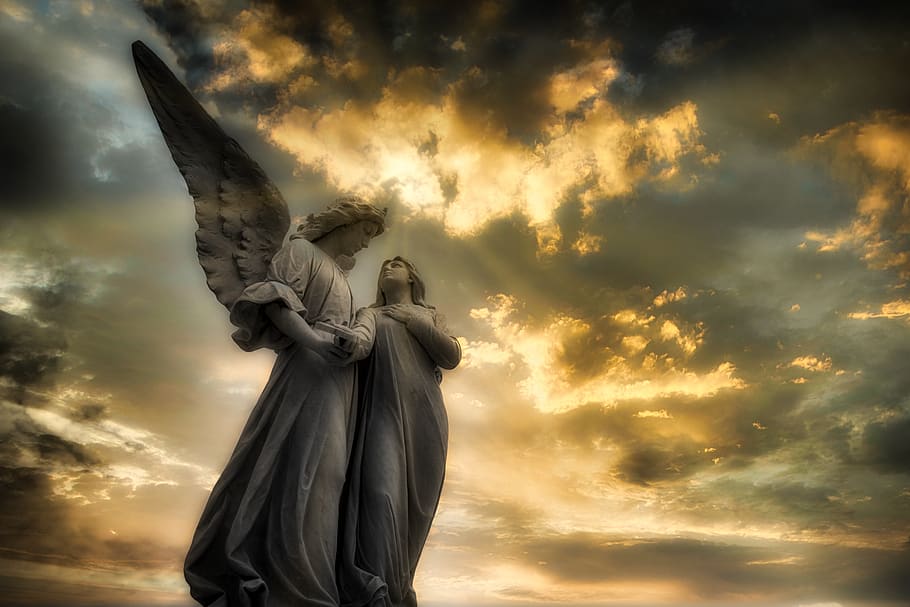 angel, sky, wing, light, god, religion, clouds, hope, love, religious