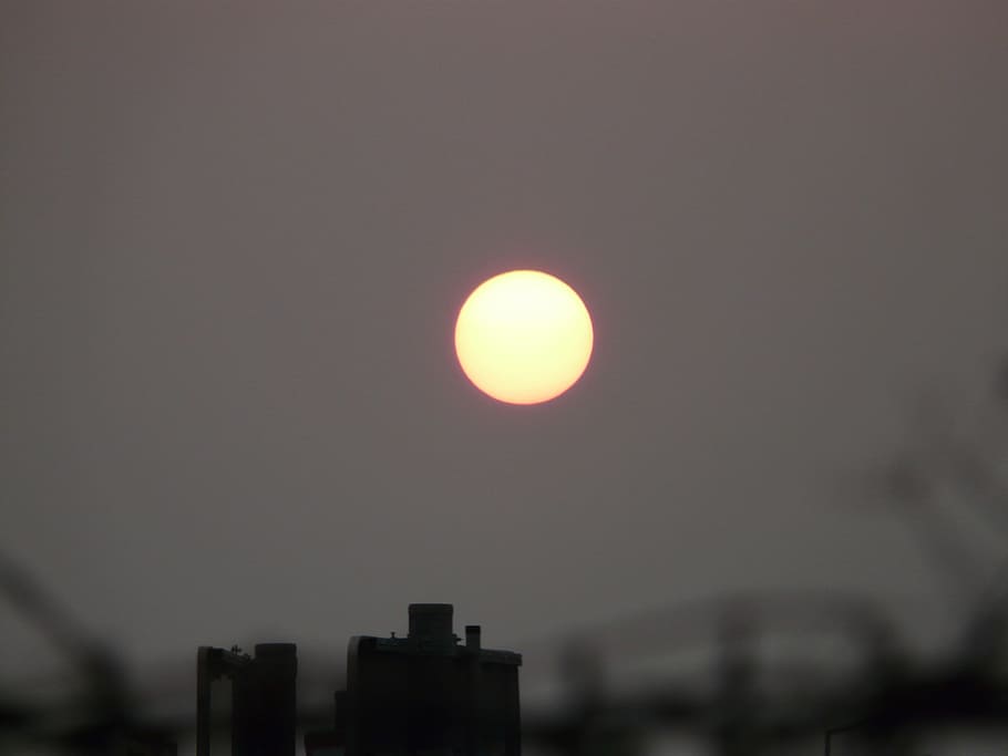 sun, pale, gloomy, mood, end of the world, grey, trist, lost, leave, sky