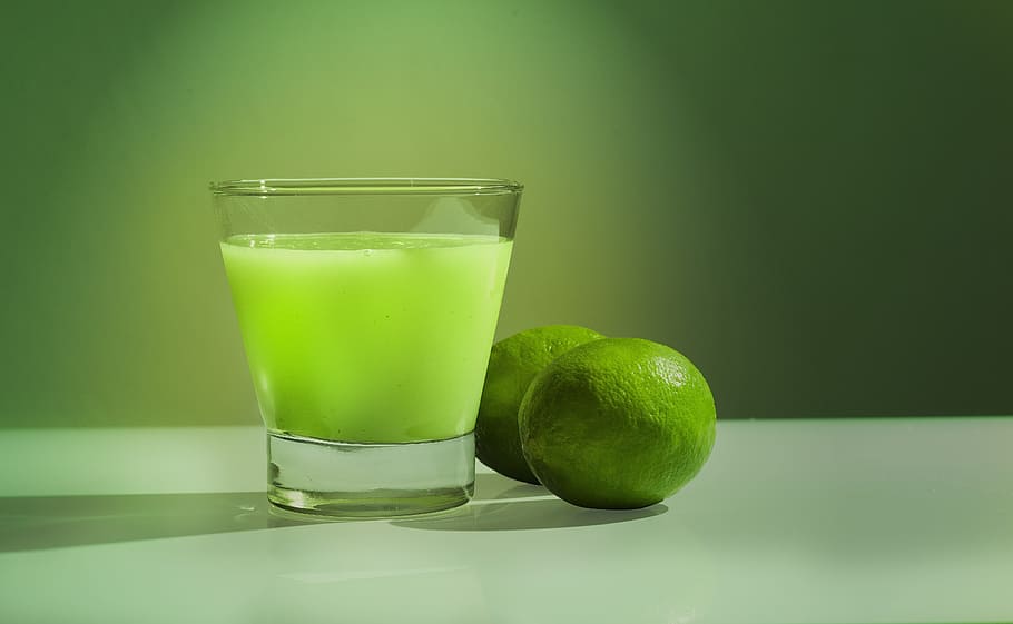 glass, lime juice, two, limes, caipirinha, lemon, brazil, lemonade, healthy eating, food and drink