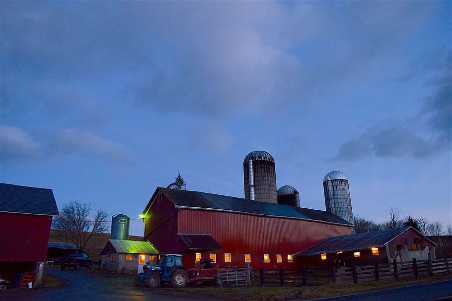 Barn, Sunrise, Lighting, Rural, Country, sky, farm, agriculture, dawn, scenic