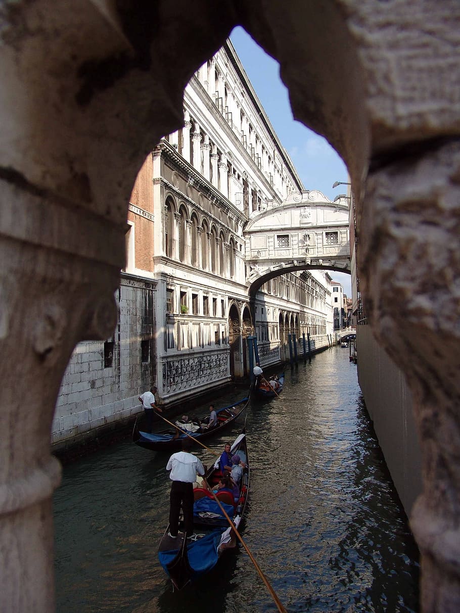 Venesia, Jembatan, Canale, Grande, Saluran, canale grande, bangunan, gondola, canal grande, boot