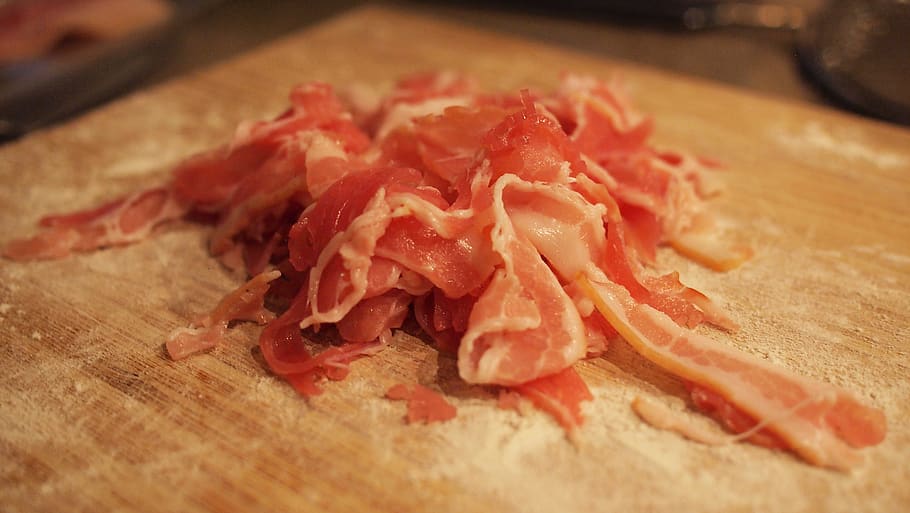 bacon, meat, food, ingredients, cooking, chef, kitchen, restaurant, food and drink, freshness