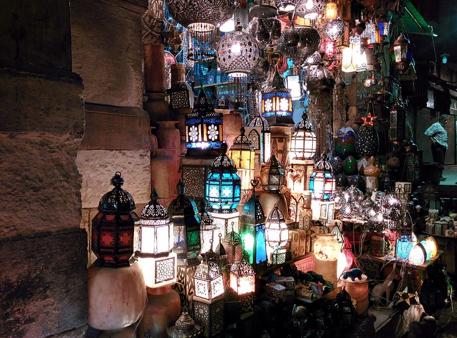 assorted-color pendant lamp lot, ramadan, islam, muslim, islamic, religion, mubarak, kareem, arabian, choice