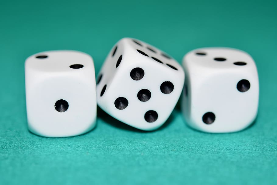 games dice, cube, statistics, color black and white, numbers, black dots, poker, games, random, games of chance