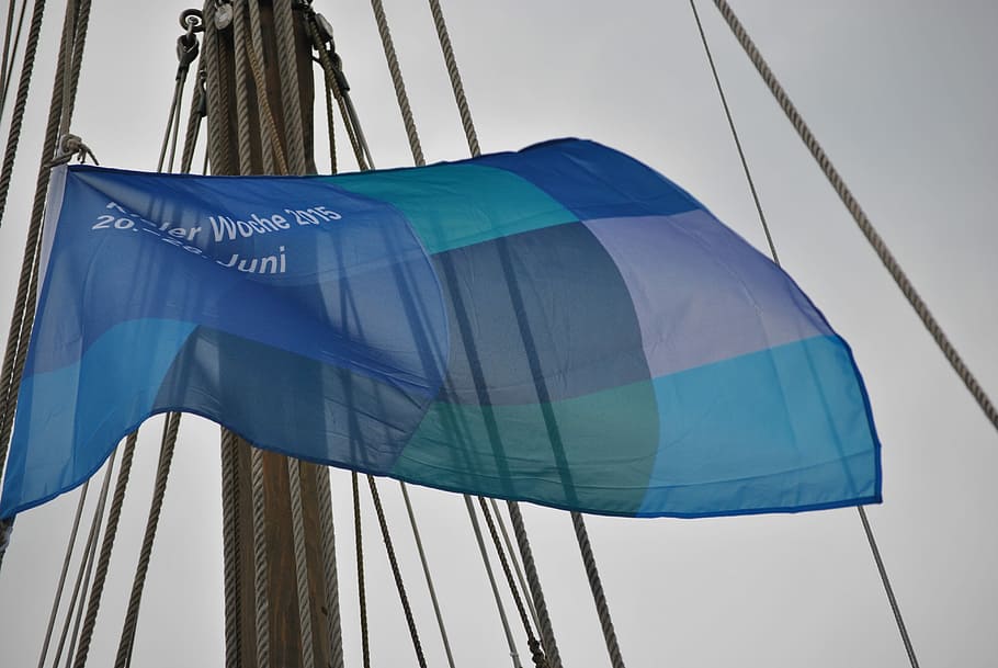 Kiel Week, Flag, 2015, azul, sin gente, multicolor, al aire libre, cielo, día, vista de ángulo bajo
