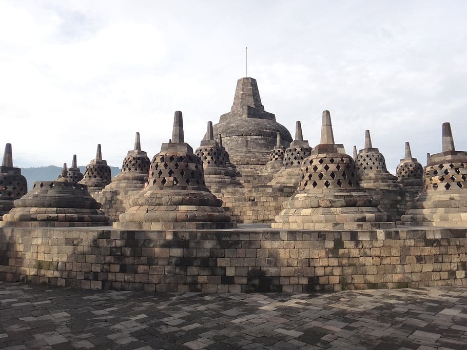 borobudur, indonésia, templo, b, budismo, religião, yogjakarta, buda, pedra, ásia