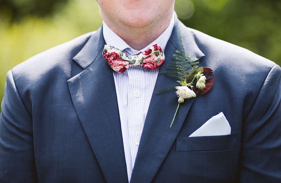 groom, wedding, suit, bow tie, man, fashion, celebration, one person, adult, men