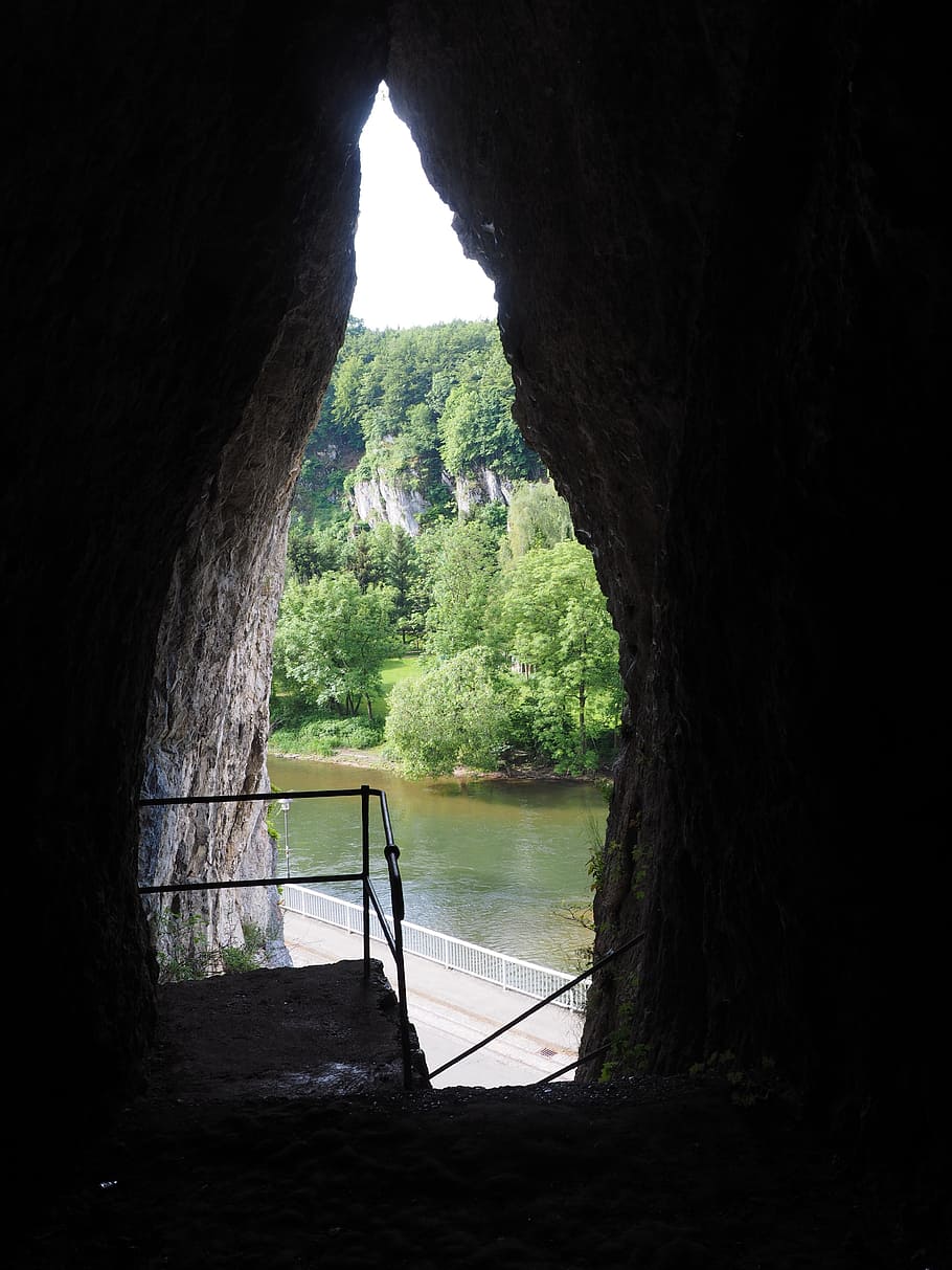 Bastante cueva Steiner, cueva, gruta, cueva de fantasmas, Liechtenstein, Suabia superior, brecha, pared de roca, Danubio, arquitectura
