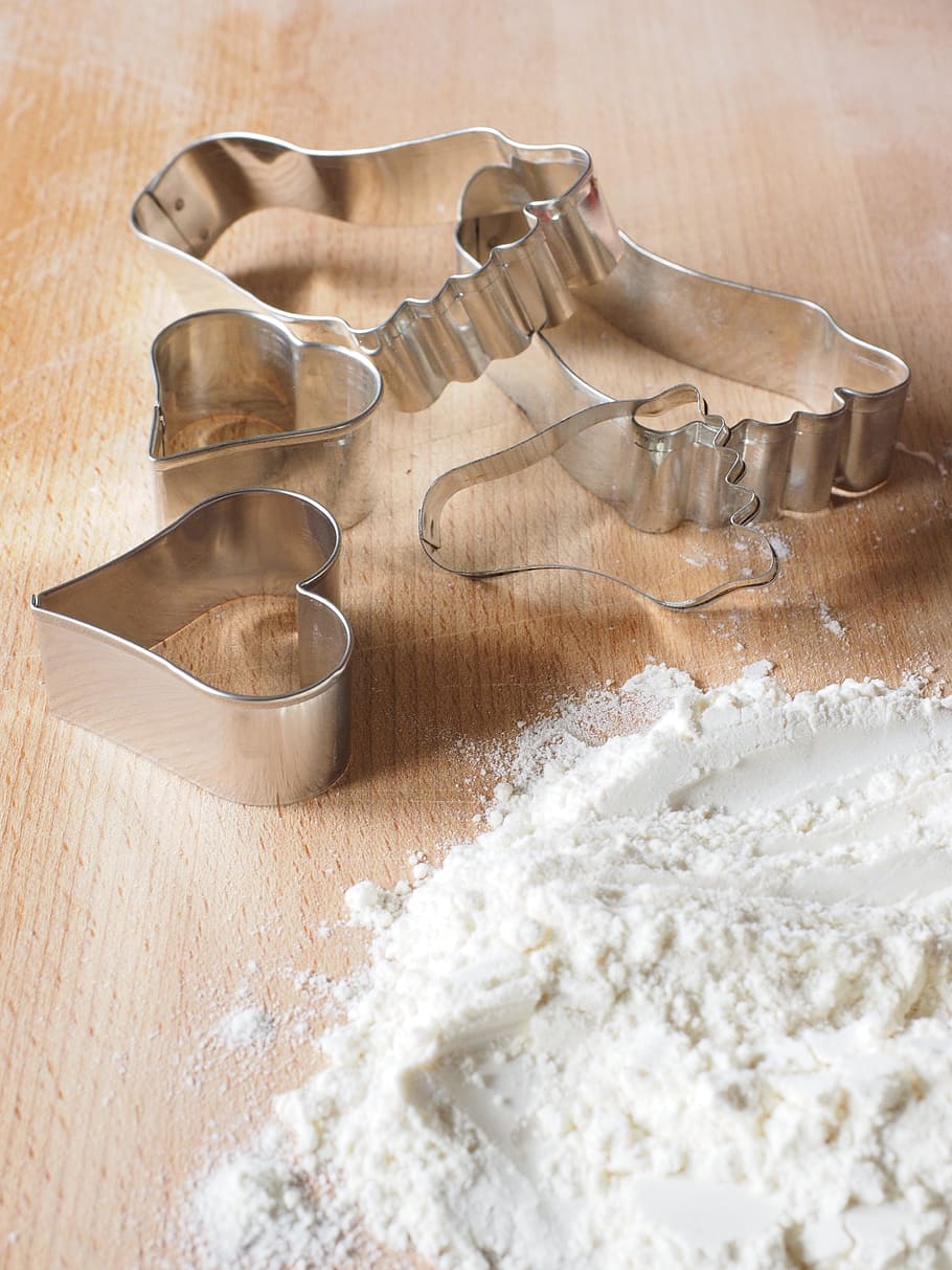 cookie cutter, bake, flour, preparation, christmas baking, fine pastry, food and drink, indoors, food, ingredient