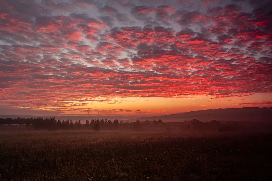 Matahari Terbit Langit Merah Timur Pemandangan Alam Di Pagi Hari Awan Indah Cakrawala Pxfuel