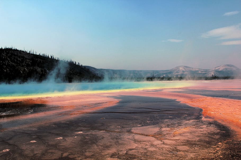 yellowstone, wyoming, travel, geothermal, nature, pool, thermal, volcanic, national, park