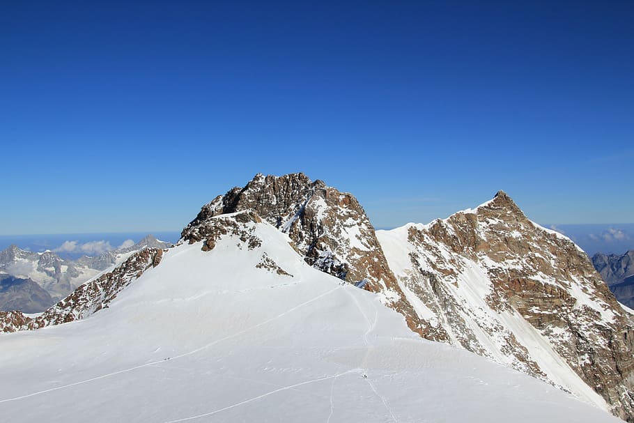 mountains, snow, landscape, monte rosa, mountain, cold temperature, scenics - nature, winter, mountain range, sky