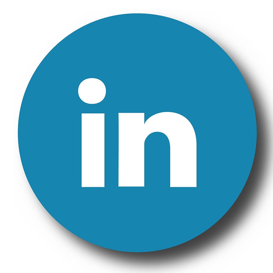 in logo, linkedin, social media, internet, network, communication, symbol, computer icon, blue, white color