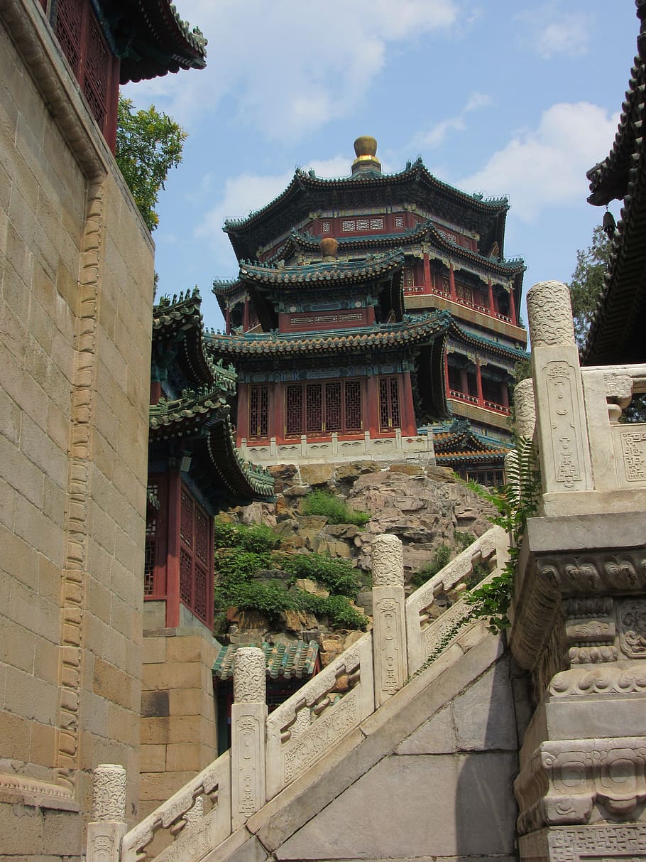 Pekin, Istana Musim Panas, Pagoda, Cina, arsitektur cina, sejarah cina, sejarah, asia, arsitektur, candi - Bangunan