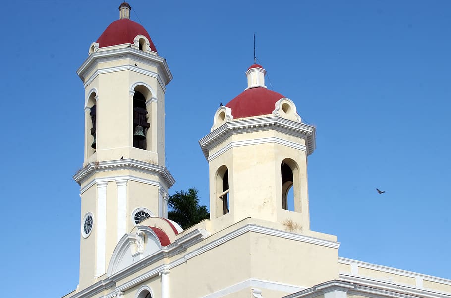 cuba, trinidad, catedral, campanarios, arquitectura, coloniales, trópicos, colores, techos, supresores
