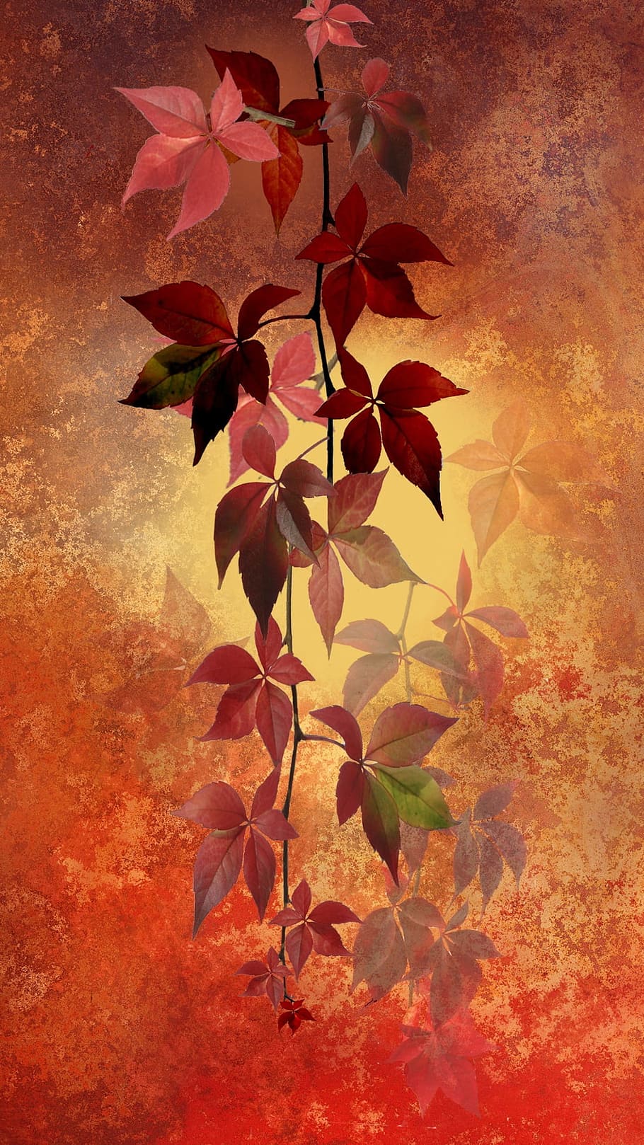 red, green, leaves, wallpaper, nature, time of year, autumn, landscape, four seasons, mood