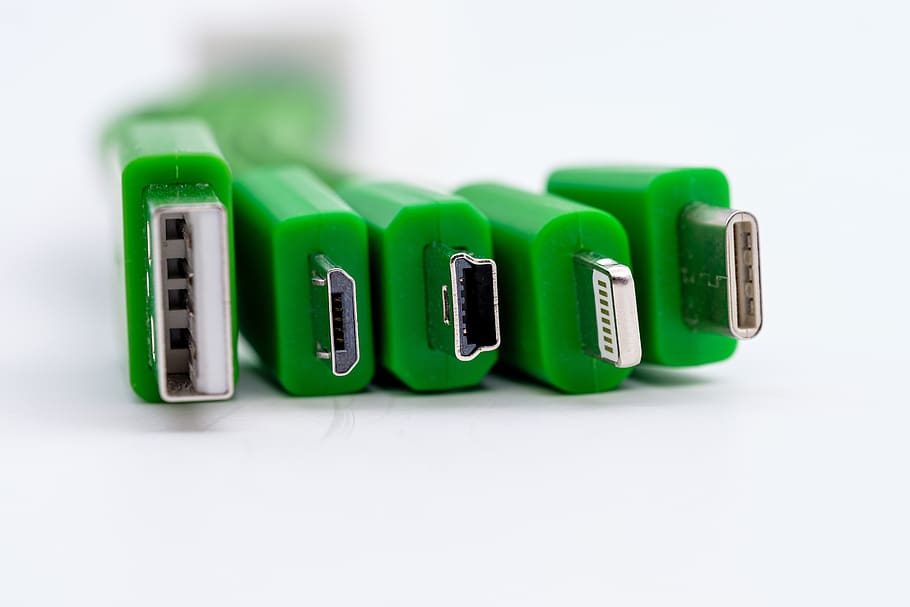 usb, connection, plug, cable, hardware, communication, electronics, green color, technology, indoors