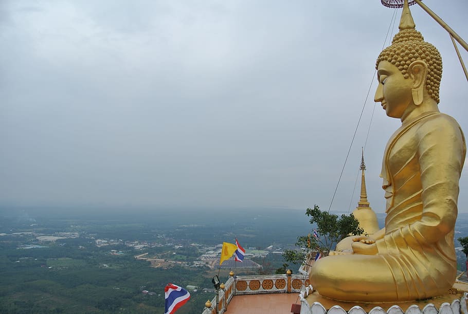 Krabi, Thailand, Buddha, Church, buddhist, tiger cave temple, statue, religion, male likeness, sculpture