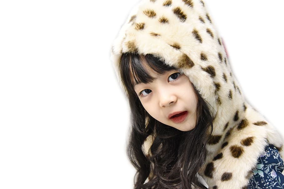 child, children model, girl, cute, baby, korean, asian girl, portrait, white background, one person