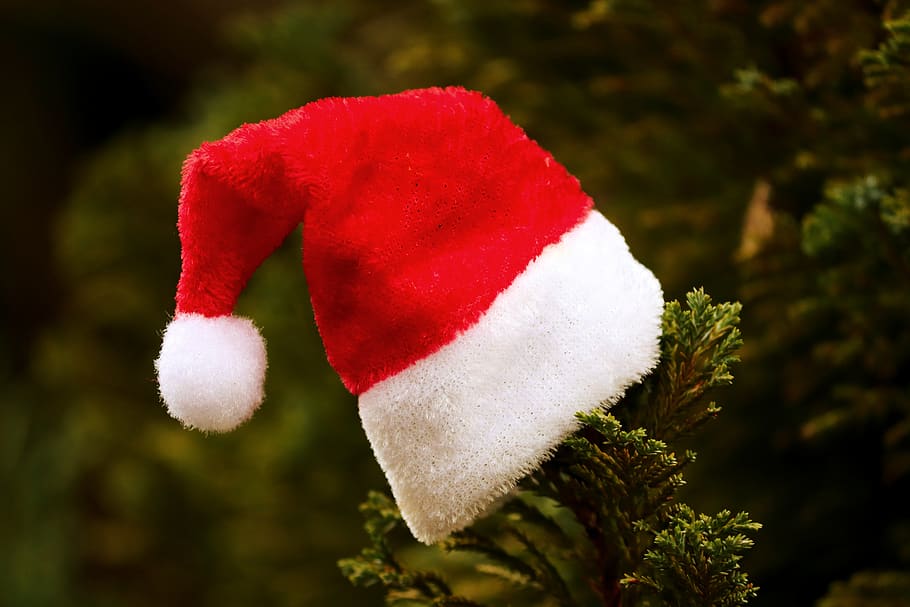santa hat, fabric, christmas, santa claus, nicholas, deco, christmas greeting, costume, red, cap