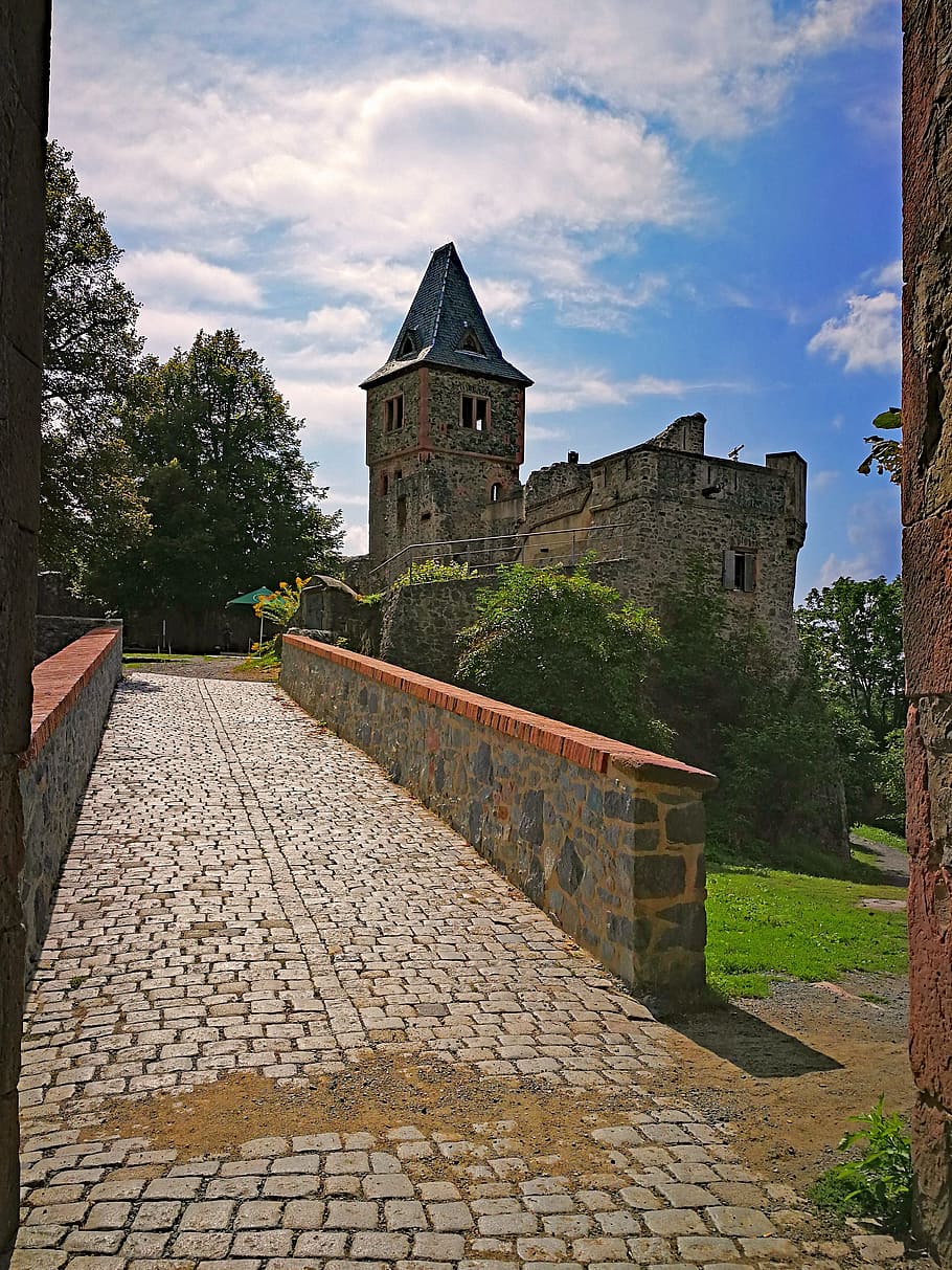 castle, frankenstein, mühltal, darmstadt, hesse, germany, architecture, places of interest, ruin, building