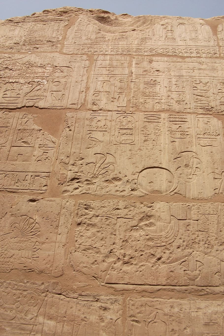 hieroglyphics, pharaohs, egypt, luxor, karnak, inscription, old, imposing, wall, pharaonic