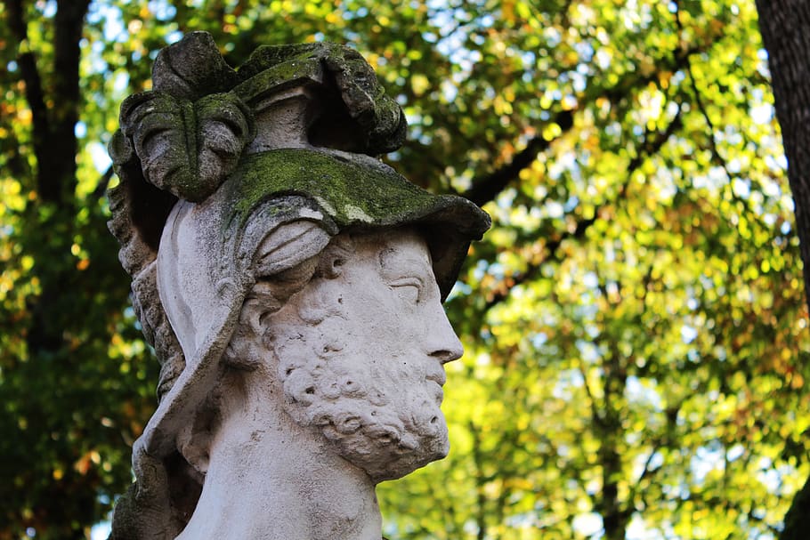 bayreuth, sculpture, stone figure, courtyard garden, bavaria, stone, germany, upper franconia, figure, green