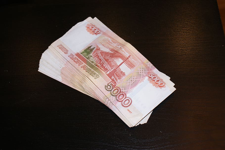 bills, 5, five, thousand, five thousand, money, russia, cash, income, currency