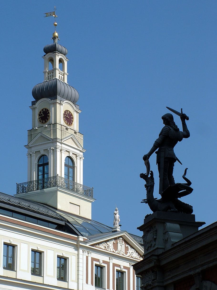 ラトビア, リガ, 建物, 市庁舎, 建築, 教会, 有名な場所, ヨーロッパ, 歴史, 建物の外観