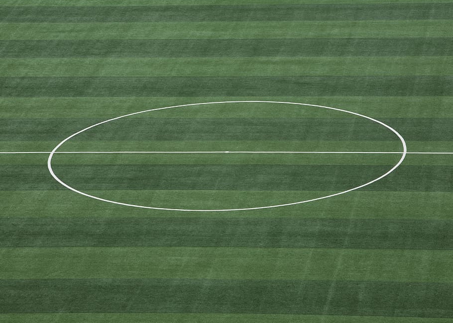football, soccer field, artificial soccer field, artificial turf, line, sport, geometric shape, green color, circle, basketball - sport