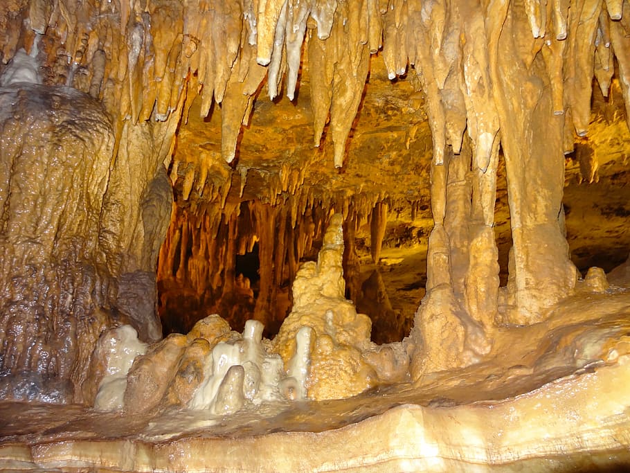 Gua Luray, Stalaktit, gua, stalagmit, geologi, batuan, bawah tanah, formasi, virginia, alam