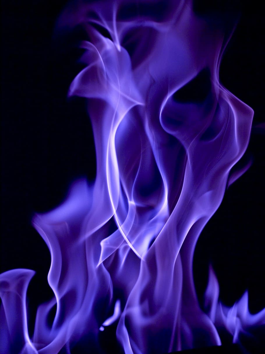 Ilustración de llama púrpura, llamas, parpadeo, fuego, quema, estudio, energía, brillante, colorido, iluminación