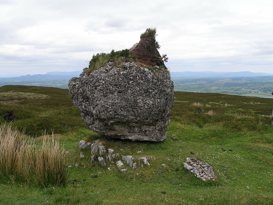 carrowkeel cairns, ireland, megaliths, celts, grass, plant, cloud - sky, environment, landscape, tranquil scene