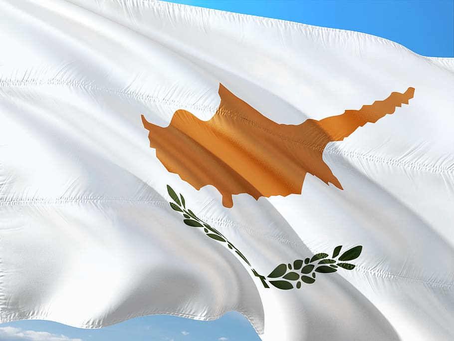 international, flag, eu, europe, european union flag, cyprus, cypres, white color, textile, low angle view