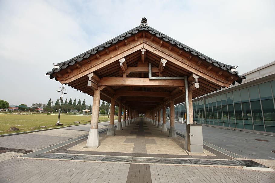 republic of korea, roof, korean, hanok, roof tile, traditional houses, architecture, built structure, sky, building exterior