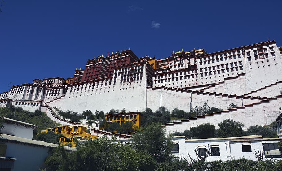 potala, istana, lhasa, Tibet, agama Budha, perjalanan, bangunan, budaya, Buddha, keagamaan