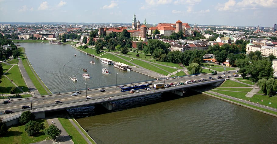 Cracóvia, Polônia, Wawel, castelo, antena, monumento, arquitetura, estrutura construída, exterior do edifício, cidade