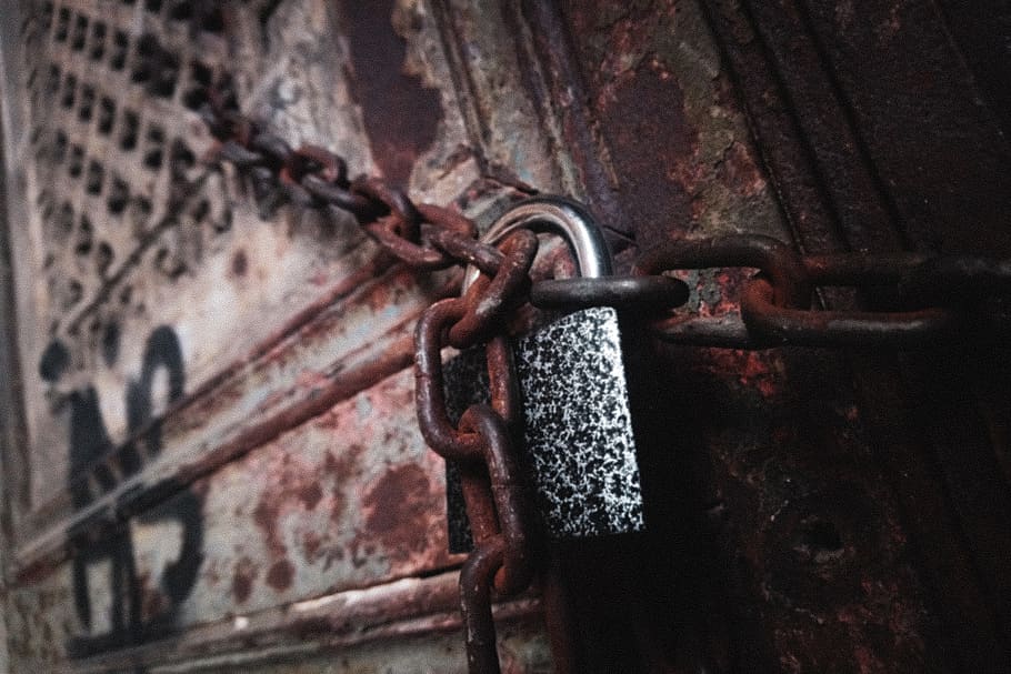 kunci, tua, logam, pintu, pendahuluan, antik, berkarat, karat, korosi, dipisahkan