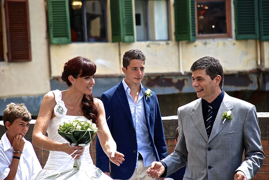 italia, firenze, boda, florencia, europeo, amor, romance, grupo de personas, adultos jóvenes, celebración