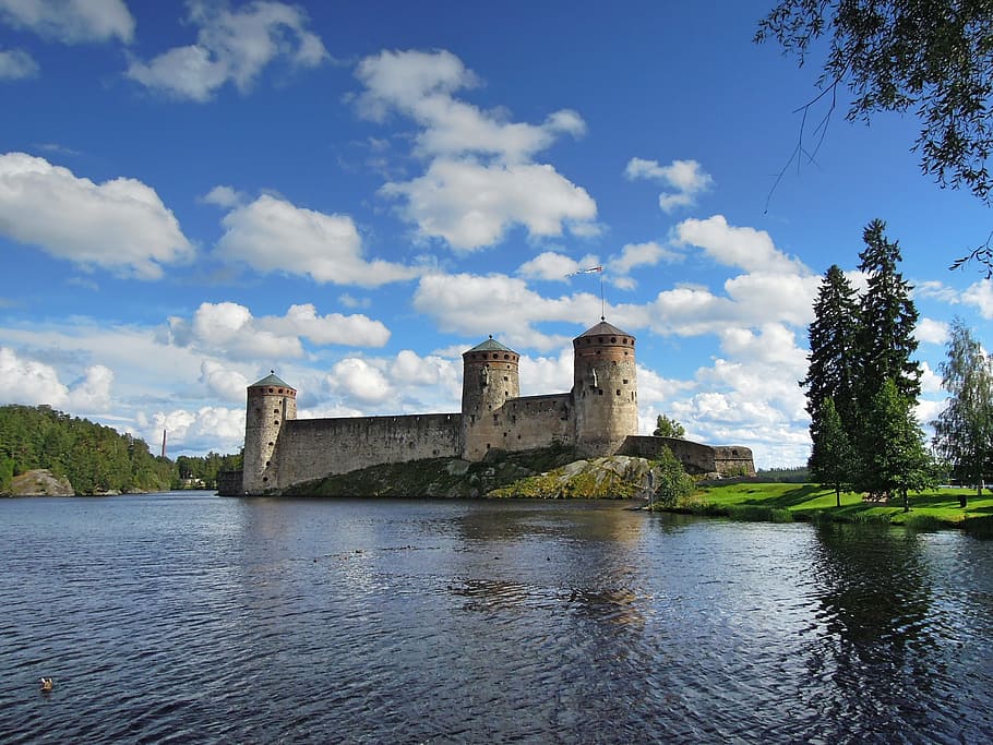 Castle, Savonlinna, City, olaf's castle, fortress, finnish, tower, ooppperajuhlat, medieval, architecture