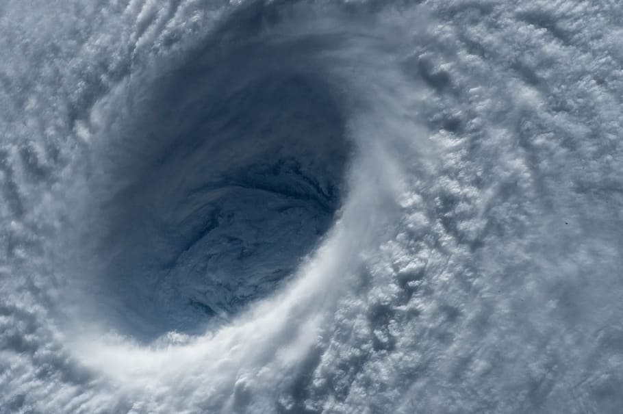 gray water swirl, typhoon, eye, close up, maysak, weather, storm, clouds, tropical, satellite