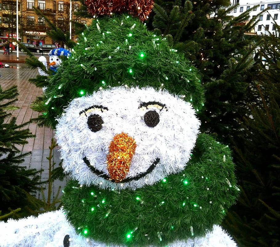 snowman, christmas decorations, christmas, christmas market, decoration, winter, celebration, snow, holiday, representation