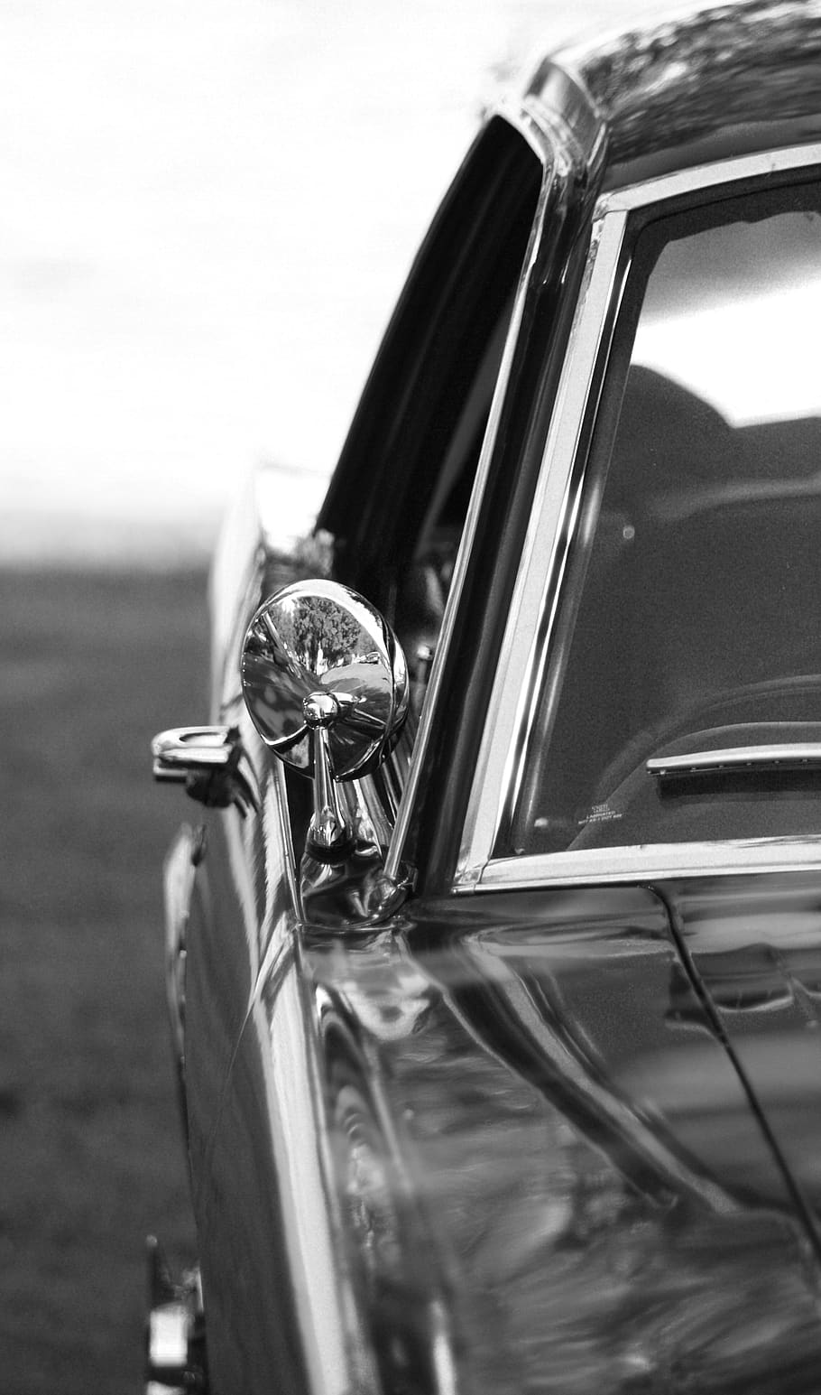 Mustang, Ford, coche, viejo, clásico, parabrisas, hobby car, el picking, negro, línea