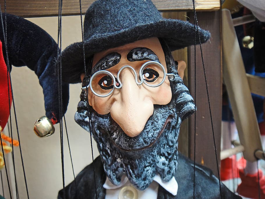 puppet, pop, jewish, caricature, hebrew, real people, portrait, clothing, front view, one person