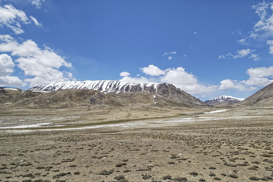 tajikistan, the pamir mountains, pamir, plateau, road, loneliness, landscape, nature, mountains, snow
