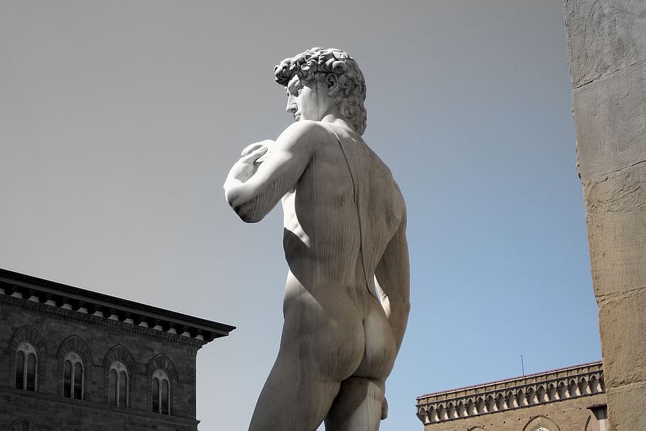 Florencia, David, Miguel Ángel, estatua, monumento, esculturas, escultura, representación humana, representación, semejanza masculina