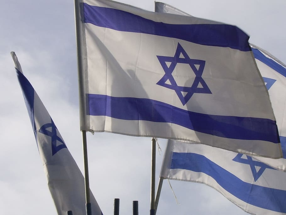 bendera israel, siang hari, Israel, Bendera Negara, Bendera, Negara, simbol, israeli, nasional, bangsa