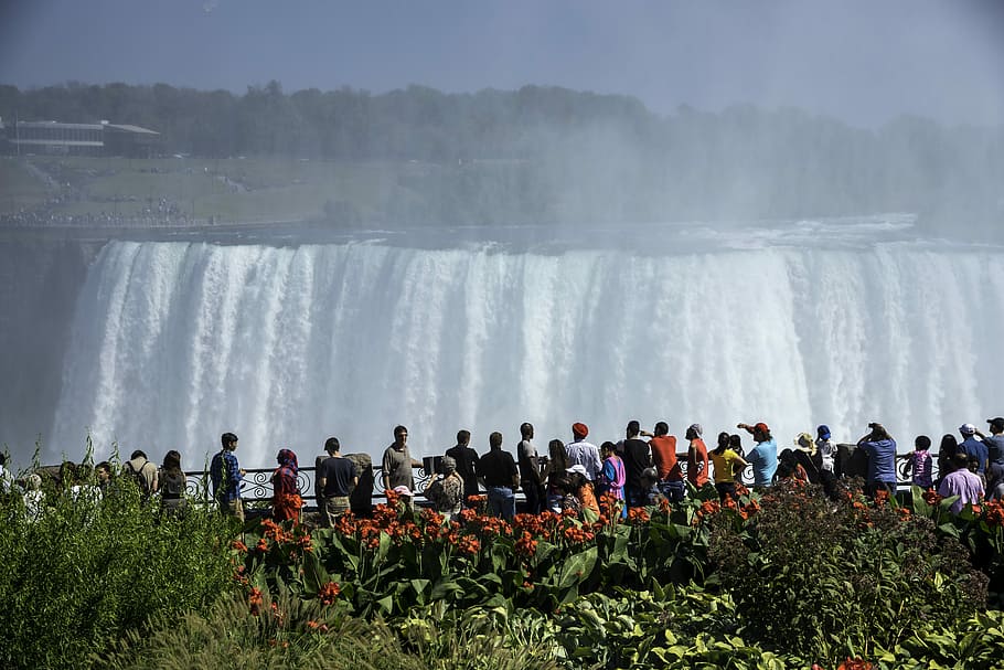 looking, niagara, falls, People, Niagara Falls, Ontario, Canada, crowd, majestic, nature